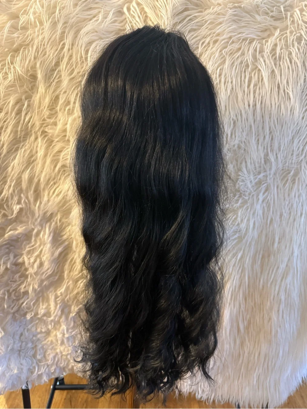 Black Long Natural Wave lace front Women’s Wig